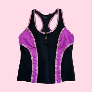 BBSP Bebe Sport - Black and Pink Workout Top with Cami Bra